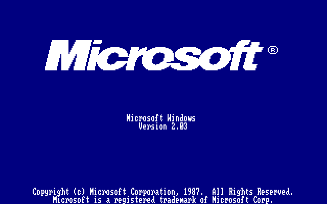 Windows 2.03 Splash