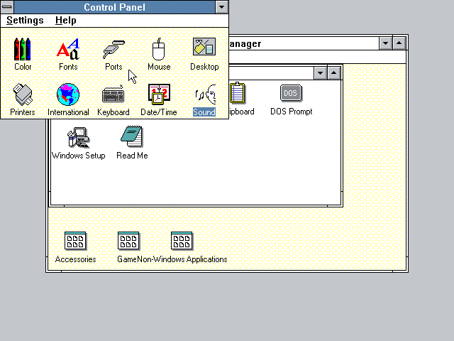 Windows 3.0 Control Panel
