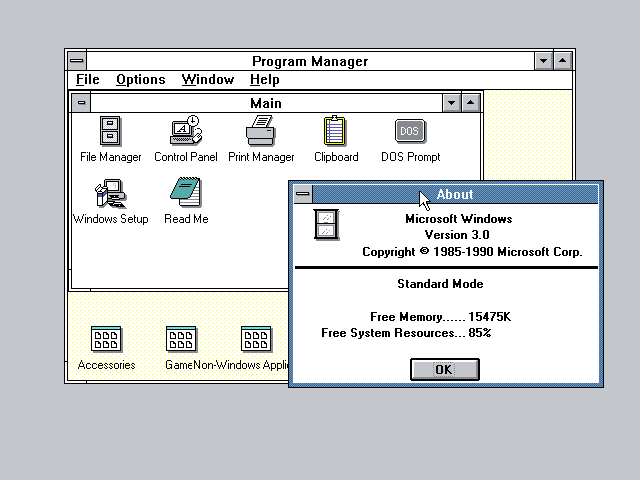 Windows 3.0 Desktop