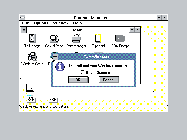Exiting Windows 3.0 w/MME