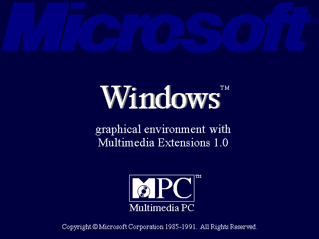 Windows 3.0 w/MME Splash