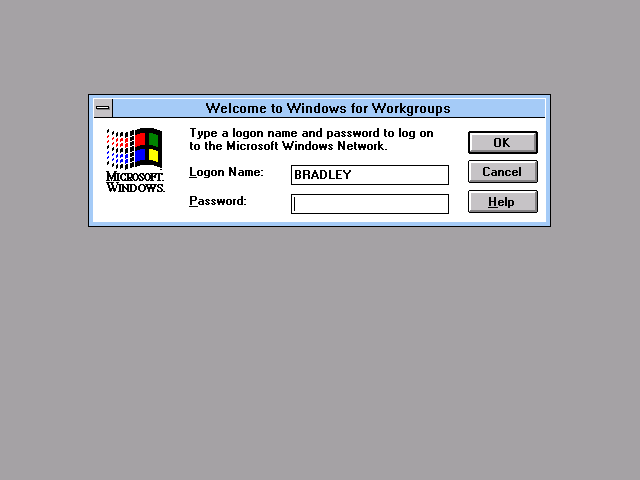 Windows 3.11 Login