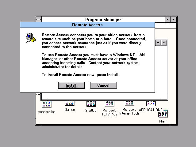 Windows 3.11 RAS