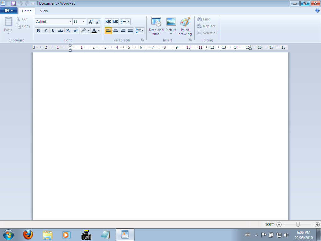 Windows 7 RC Wordpad