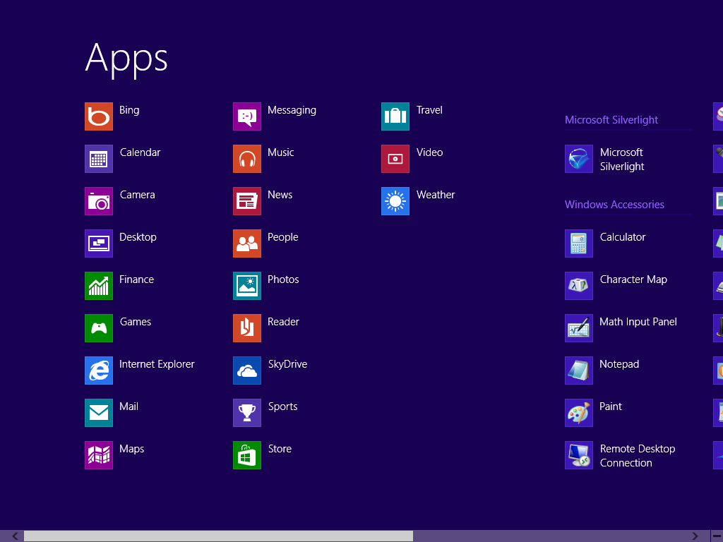 Windows 8 All Apps