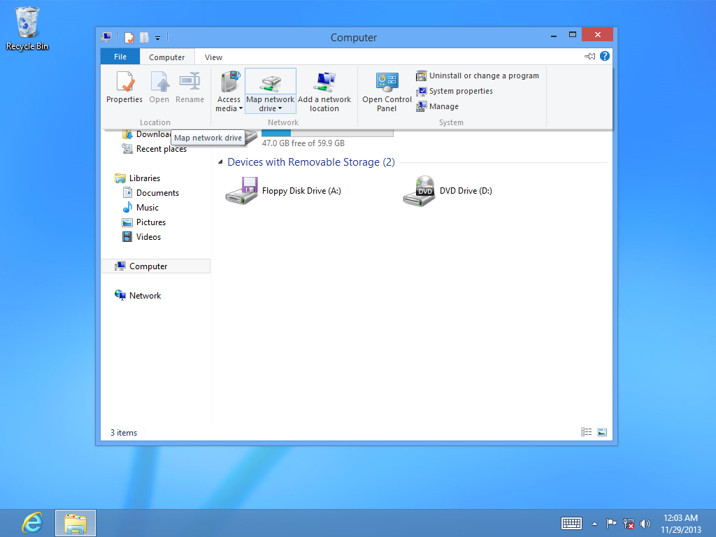Windows 8 Command Bar