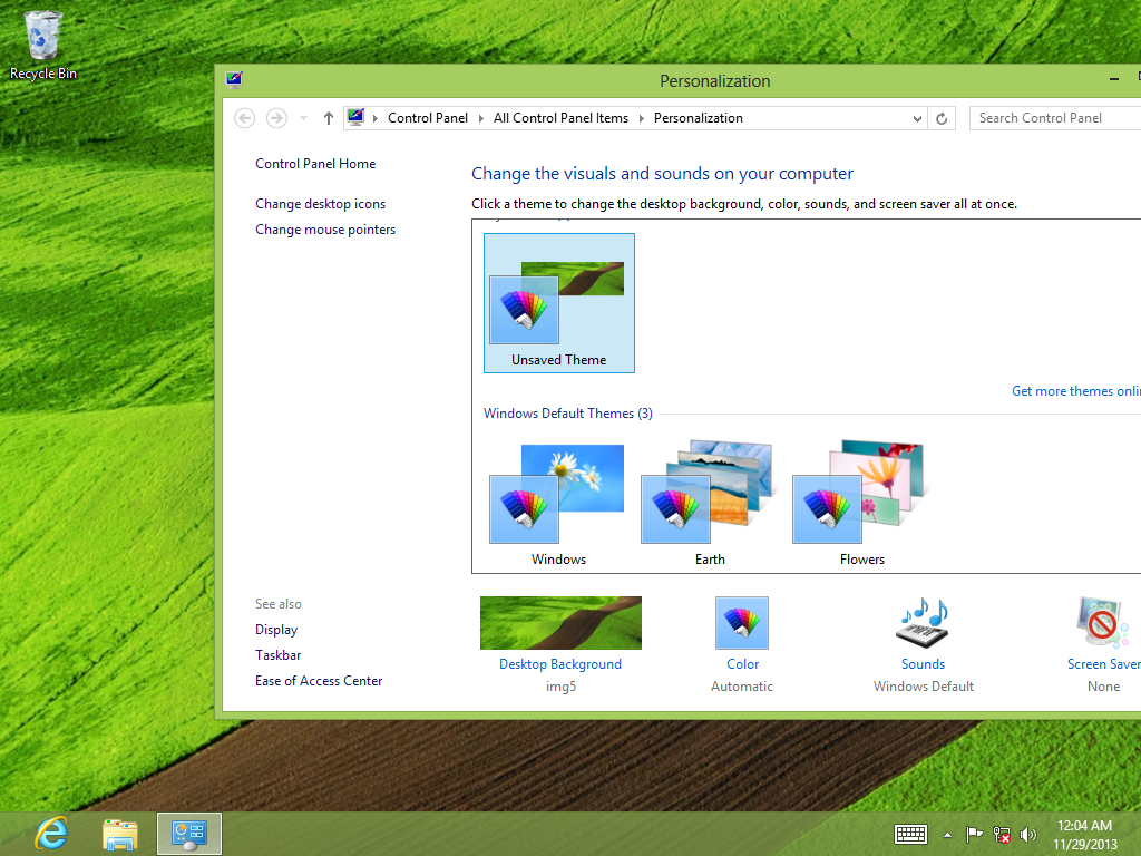 Windows 8 Personalize