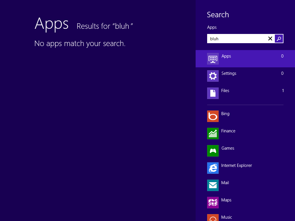 Windows 8 Search