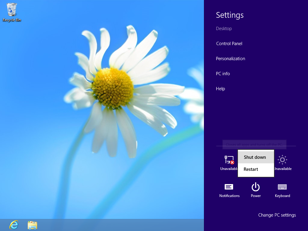 Windows 8 Shutdown