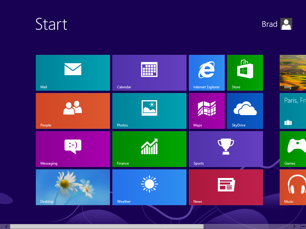 Windows 8 Start screen