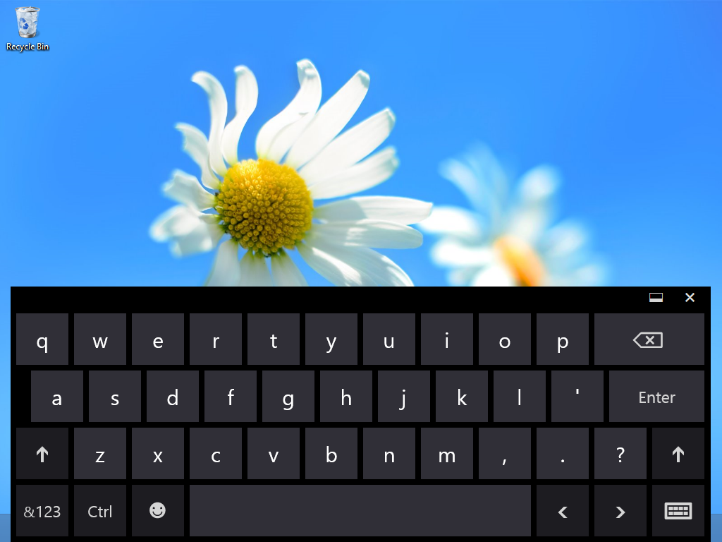 Windows 8 Touch keyboard