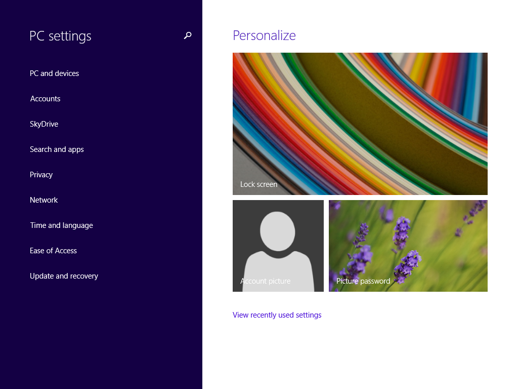 Windows 8.1 Control Panel