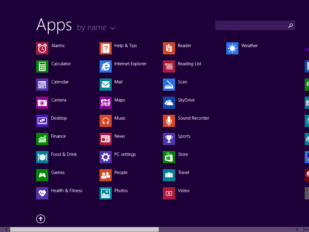 Windows 8.1 Preview All Apps