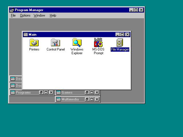 Windows 95 Program Manager