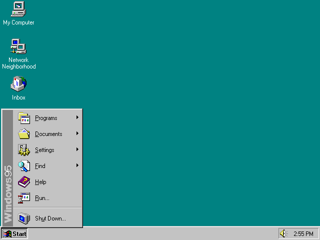 Windows 95 Start Menu