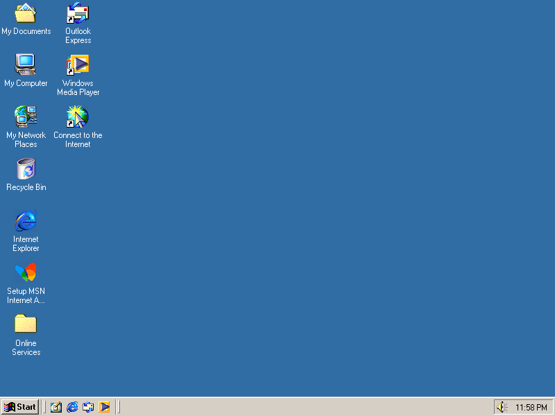 Windows ME Desktop