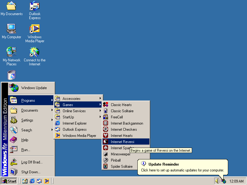 Windows ME Start Menu