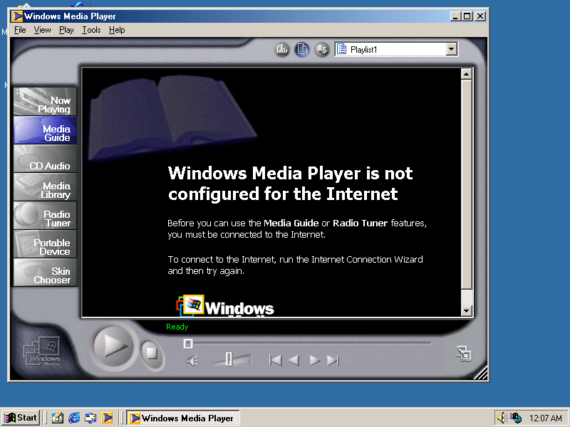 Windows ME Media Player