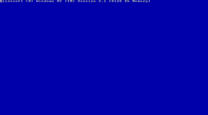 NT 3.1 Boot screen