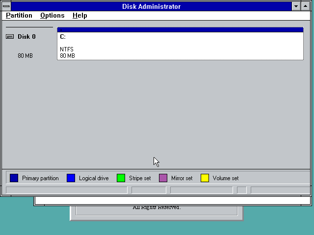 NT 3.1 Disk setup