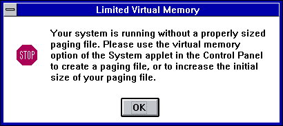 NT 3.1 Low memory
