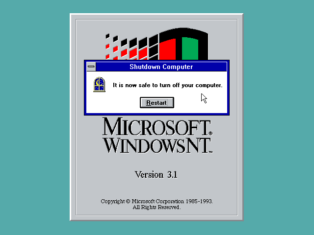 NT 3.1 Shutdown