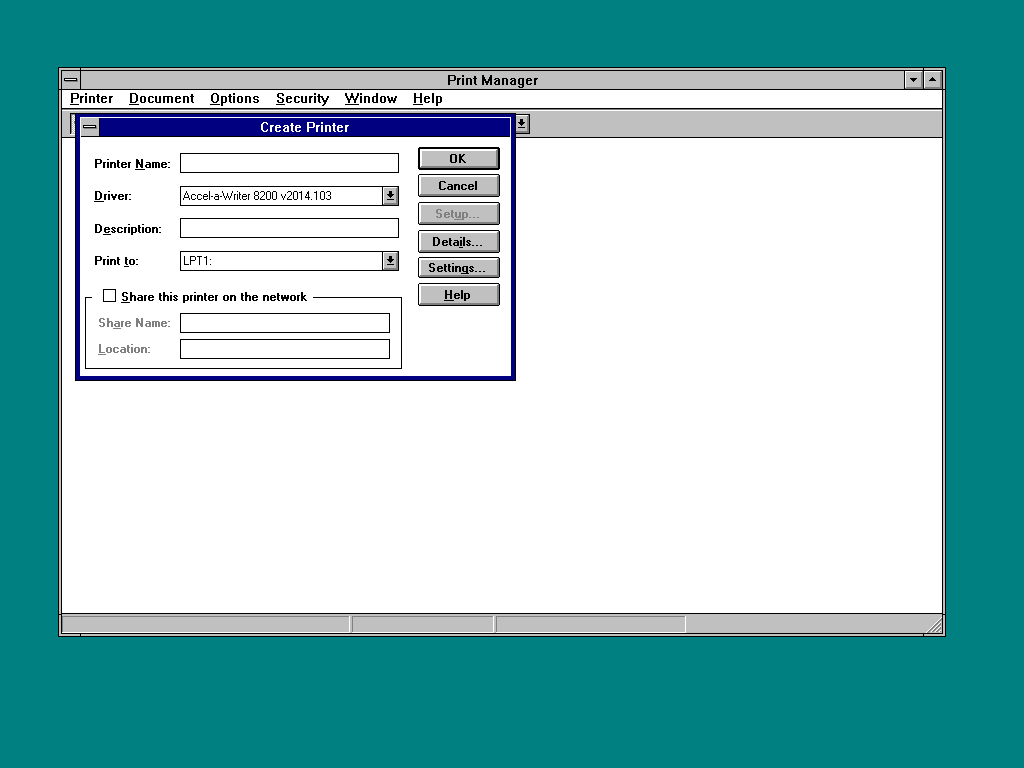 NT 3.51 Print Manager