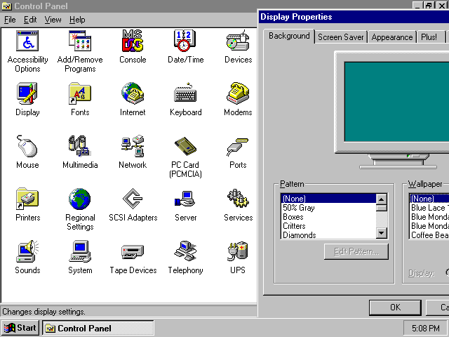 NT 4 Control Panel