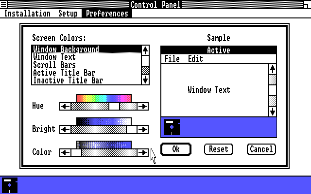 Windows Premiere Edition Control panel