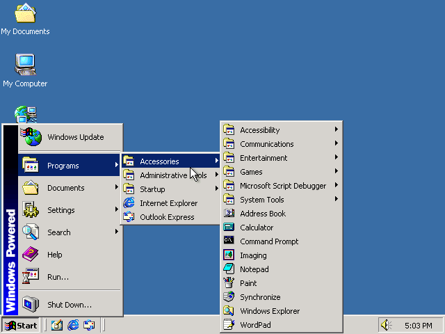 Windows Powered Start Menu