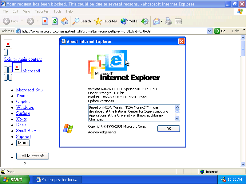 Windows XP IE