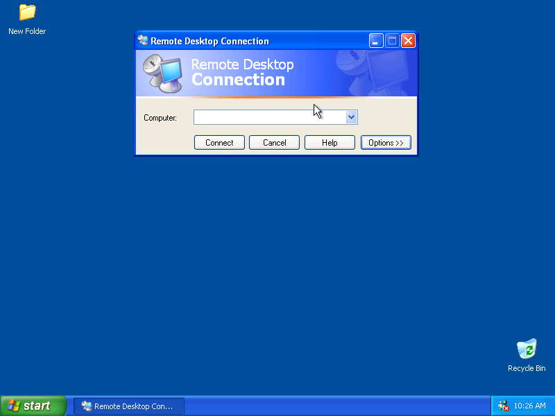 Windows XP Remote Desktop