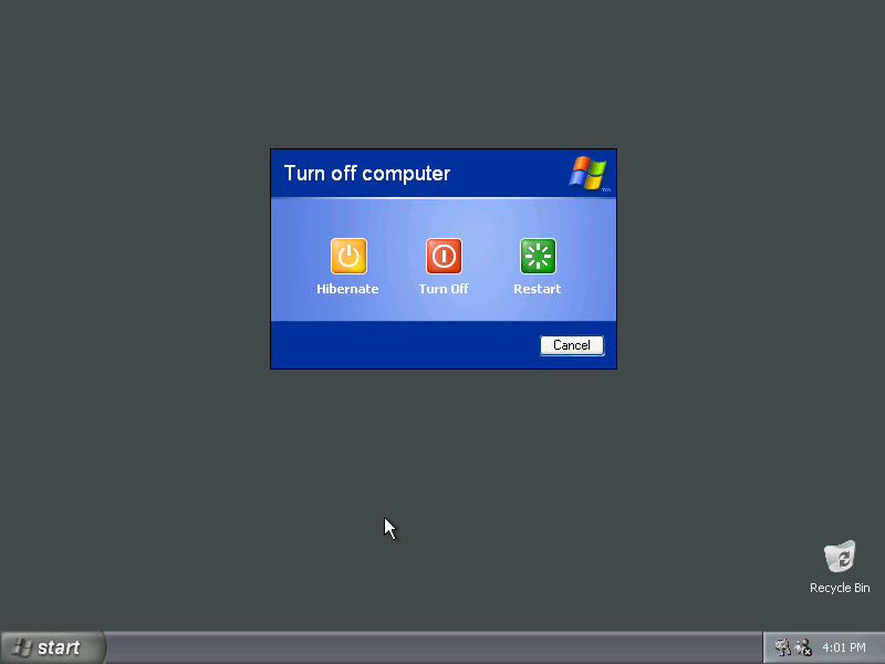 Windows XP Shutdown