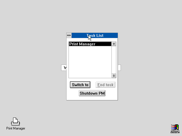 OS/2 Presentation Manager FW Task List