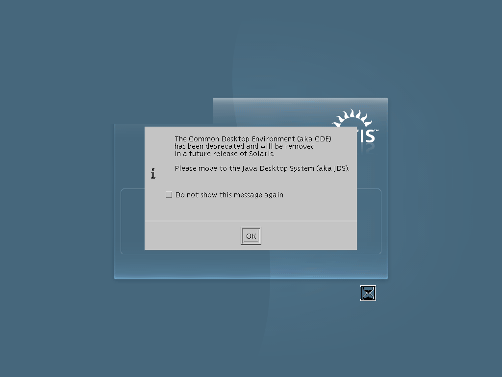 Solaris 10 U8 CDE is Deprecated
