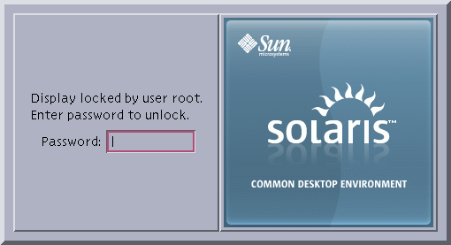 Solaris 10 U8 CDE Lock Dialog