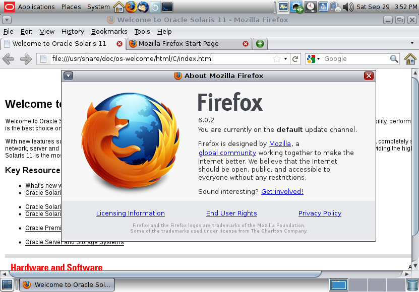 Solaris 11 Firefox