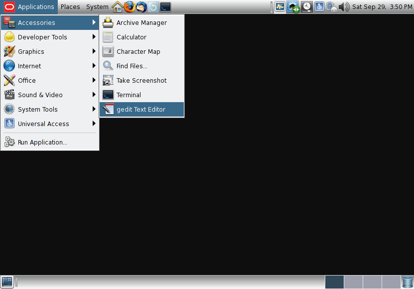 Solaris 11 Menu