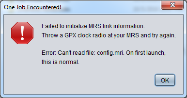 First launch message