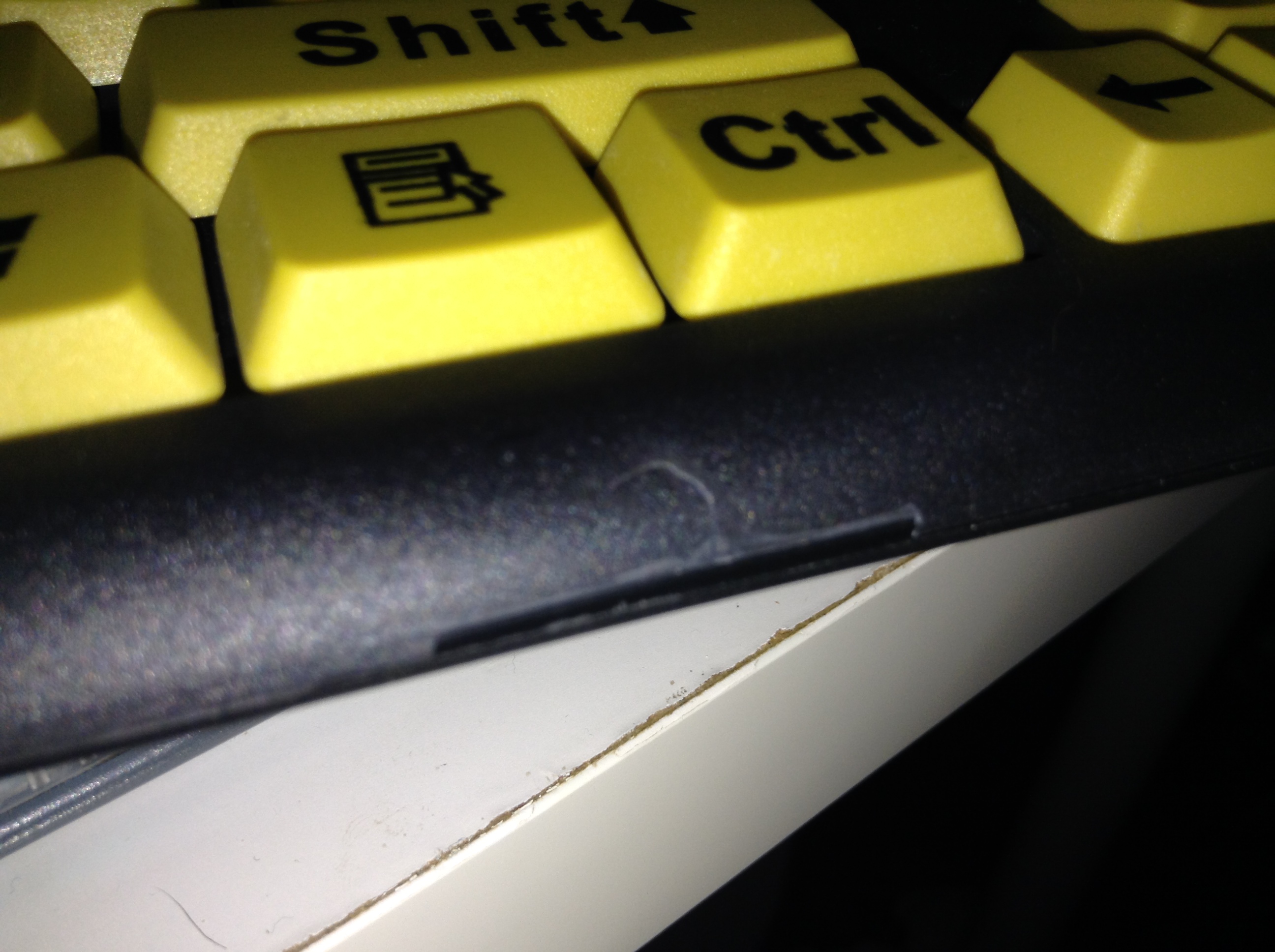 This happened a few days after I got the 'board Plastic cracking